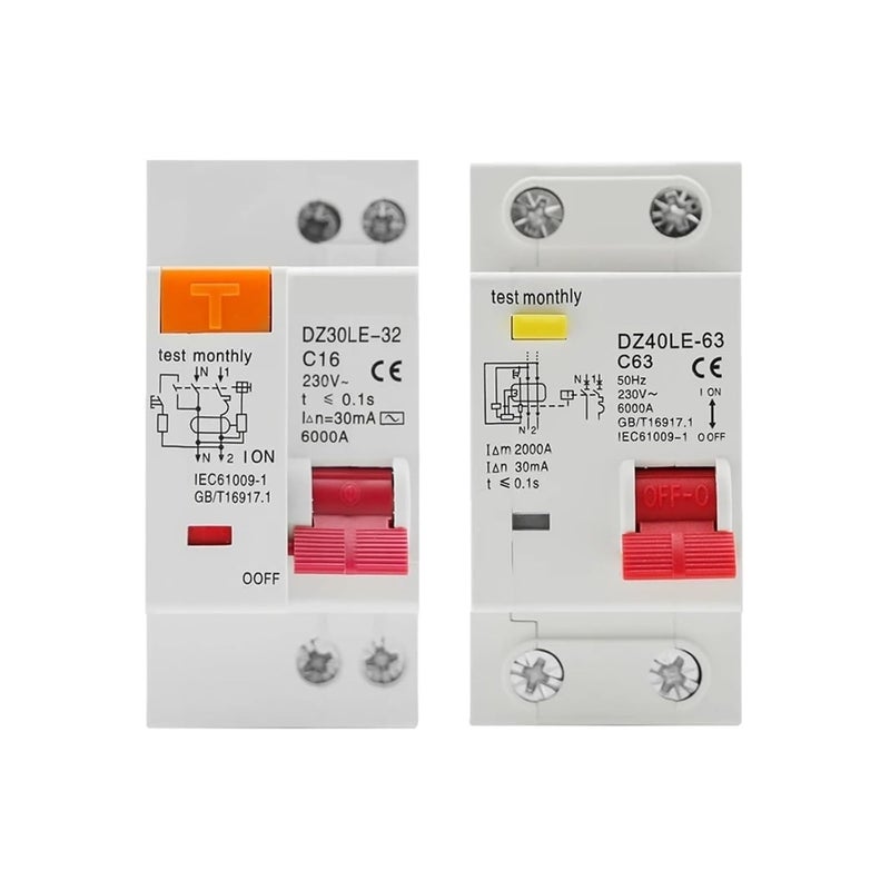 20A Residual Current Circuit Breaker 1P N Over Short Current Leakage Protection 230V - Image 1