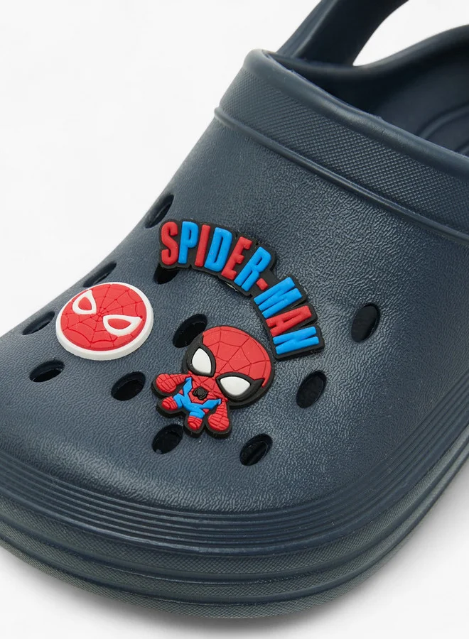 MARVEL Boys Spider-Man Applique Clogs with Backstrap