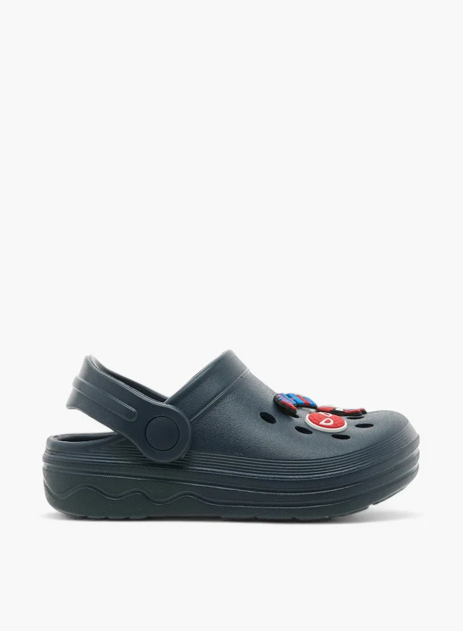 MARVEL Boys Spider-Man Applique Clogs with Backstrap