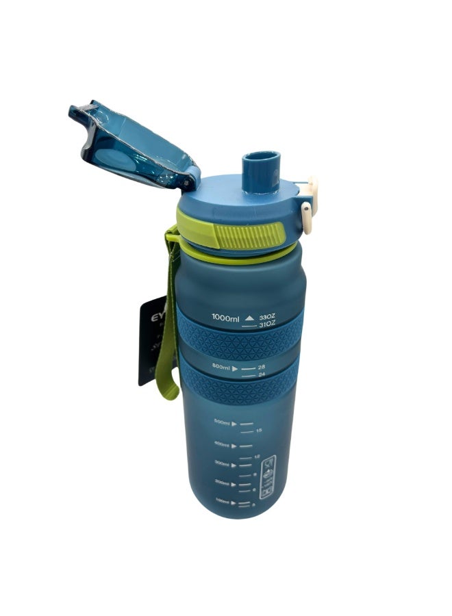 Twisoo Tritan Plastic Water Bottle - BPA Free, Leak Proof, Hygienic Design, Perfect for Fitness, Gym, Outdoor Sports, Office, and Daily Hydration - Durable and Eco-Friendly Hydration 1 Liter (Blue  ) - Image 3