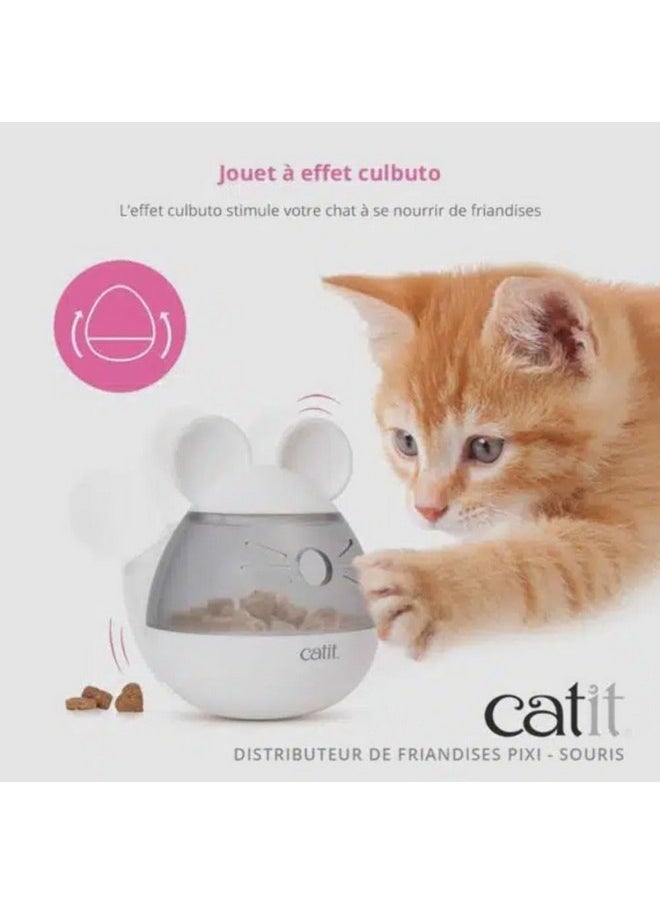 Catit - Catit PIXI Treat Dispenser, Interactive Treat Dispensing Cat Toy, Mouse - Image 1