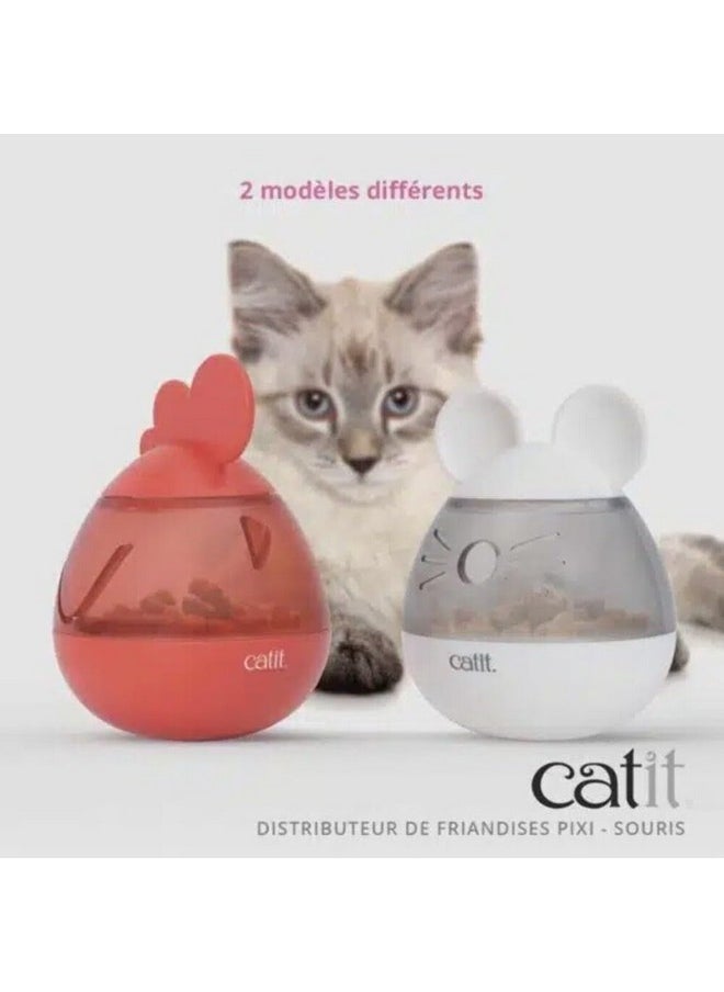 Catit - Catit PIXI Treat Dispenser, Interactive Treat Dispensing Cat Toy, Mouse - Image 1