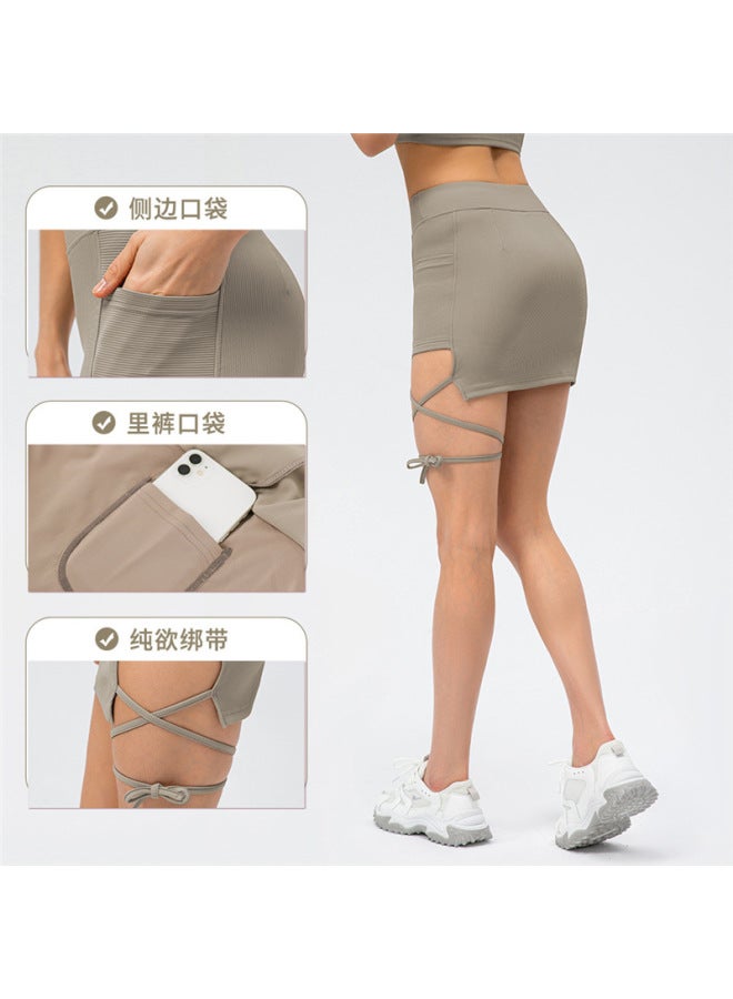 Women's Spring And Summer Tight Tennis Skirt Strap Running Casual Skirt Golf Fitness Skirt 22435 - Image 2
