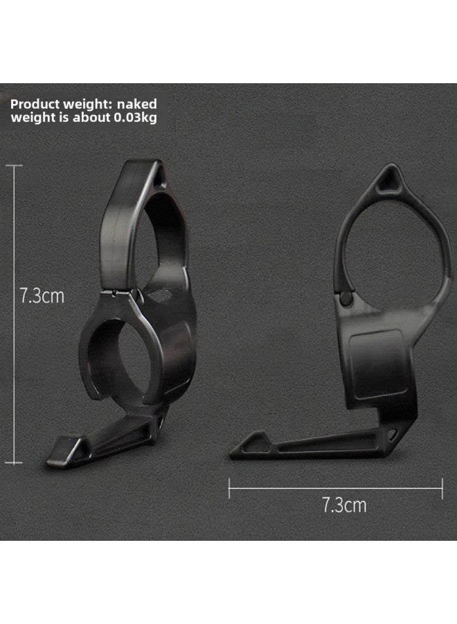 1 Inch Tactical Flashlight Portable Bracelet Clip Outdoor Mountaineering Hiking Flashlight Hanging Buckle Fit Inner Diameter 2.2CM-Color:Mud Color