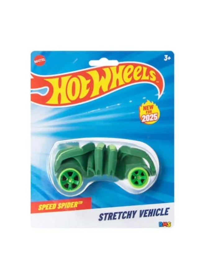 Hot Wheels Speed Spider Stretchy Vehicle Toy Car, Green - Image 1