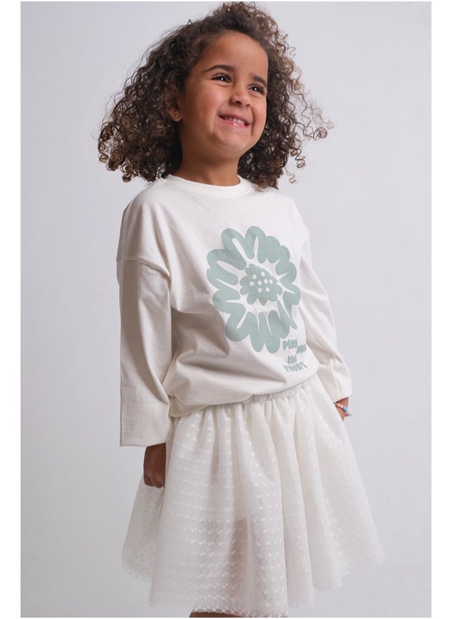 playmore White Dotted Ruffled Skirt  - Image 3