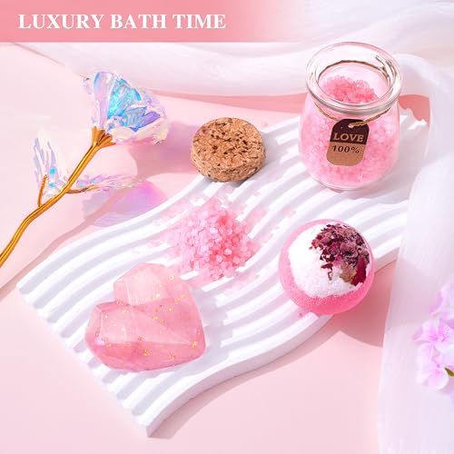 LUCOTIYA Birthday Gifts for Women Self Care Gifts Get Well Soon Gifts for Women,Relaxing Spa Gifts Basket w/Flannel Blanket Traveling Pillow Care Package christmas Birthday Gifts Idea for Mom Her Wife Friends - Image 4