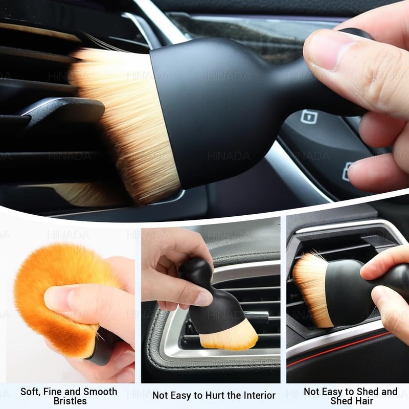 HiNADA 13 Piece Car Cleaning Brush Set - Windscreen Cleaner and Detailing Kit - Image 4