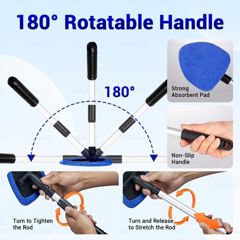 HiNADA 13 Piece Car Cleaning Brush Set - Windscreen Cleaner and Detailing Kit - Image 2