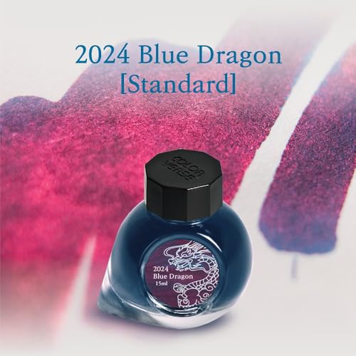Colorverse 2024 Special Ink Blue Dragon Standard 15ml Fountain Pen Ink - Image 3