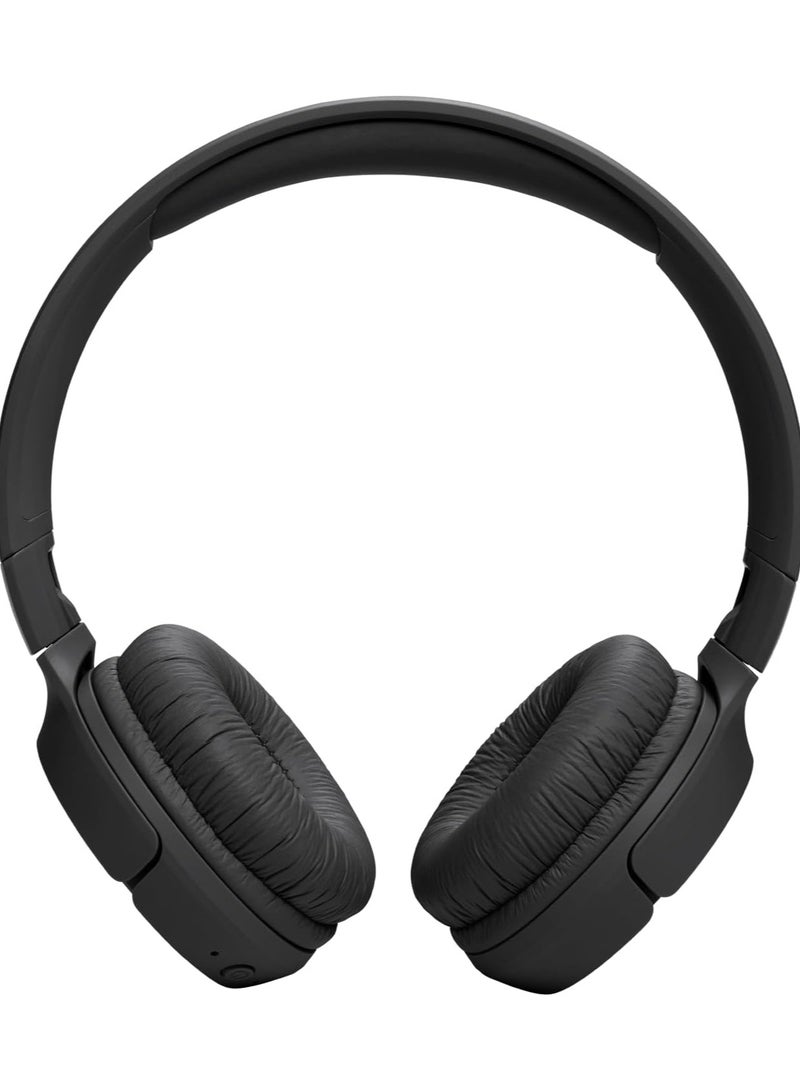 JBL Commercial سماعات أذن لاسلكية JBL Tune 520BT – صوت جهوري نقي بتقنية Pure Bass من جيه بي إل، بطارية تدوم حتى 57 ساعة مع شحن سريع، مكالمات بدون استخدام اليدين مع تنبيه صوتي، اتصال متعدد النقاط، تصميم خفيف الوزن وقابل للطي – لون أسود - Image 2