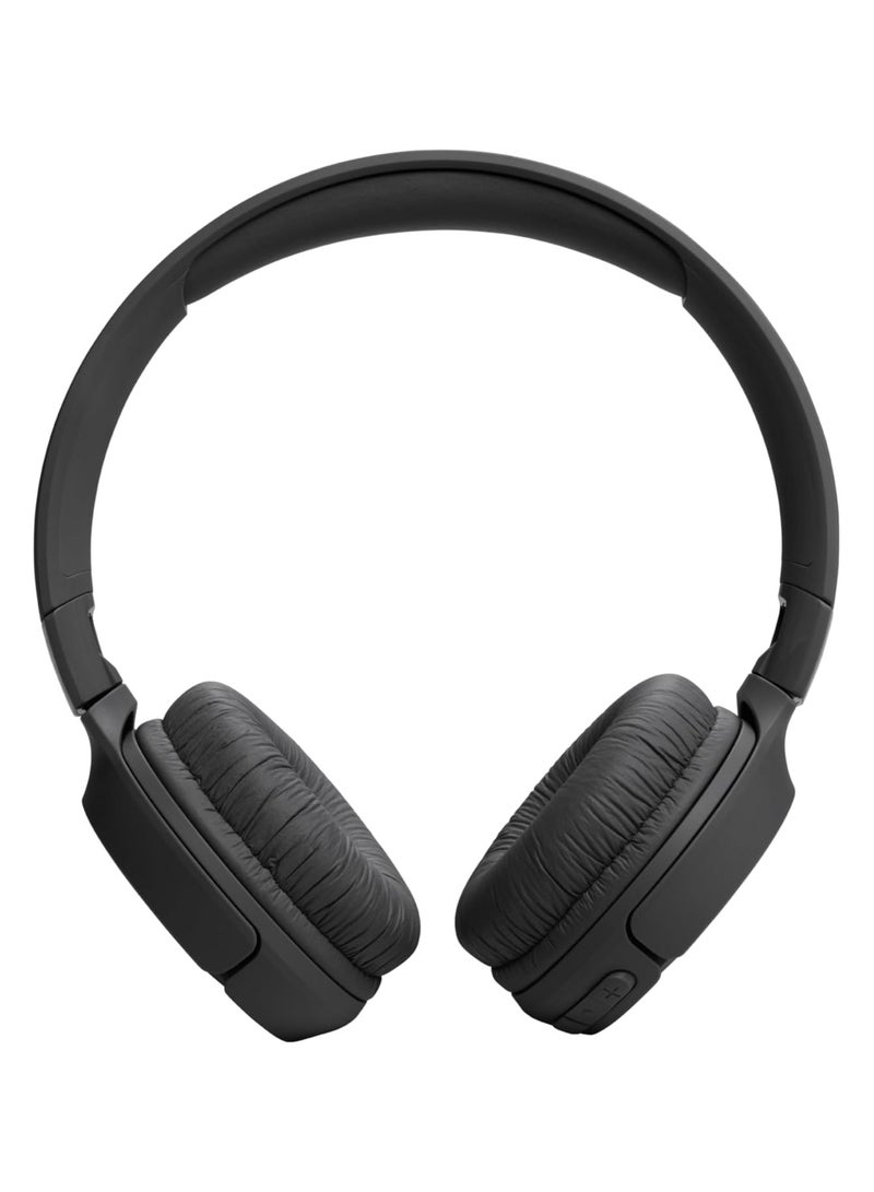 JBL Commercial سماعات أذن لاسلكية JBL Tune 520BT – صوت جهوري نقي بتقنية Pure Bass من جيه بي إل، بطارية تدوم حتى 57 ساعة مع شحن سريع، مكالمات بدون استخدام اليدين مع تنبيه صوتي، اتصال متعدد النقاط، تصميم خفيف الوزن وقابل للطي – لون أسود - Image 4