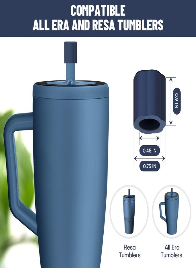 Rolitwils 2 Pack Magnetic Straw Cover, Silicone Leakproof Straw Protector for Tumbler, Compatible with Era/Resa, Drinkware Accessory - Image 2