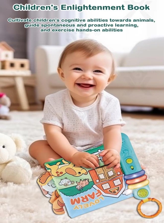 KolorFish Soft Cloth Baby Musical Story Book | 0-12 Months High Contrast Sensory Toy Early Education Travel Tummy Time for Newborn 1-3 Years Old (Lovely Animals) - Image 5