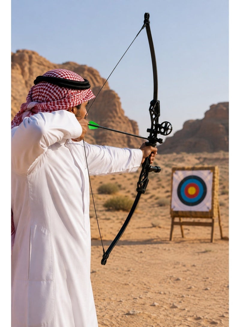 مجموعة القوس والسهم المنحني للبالغين 30 رطلاً، مجموعة كاملة من الملحقات، سهلة التجميع - Image 3