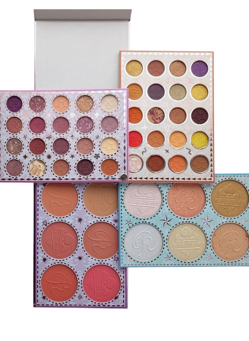 RB - MAKE UP KIT EYESHADOW & HIGHLIGHTER & BLUSHER - Image 1