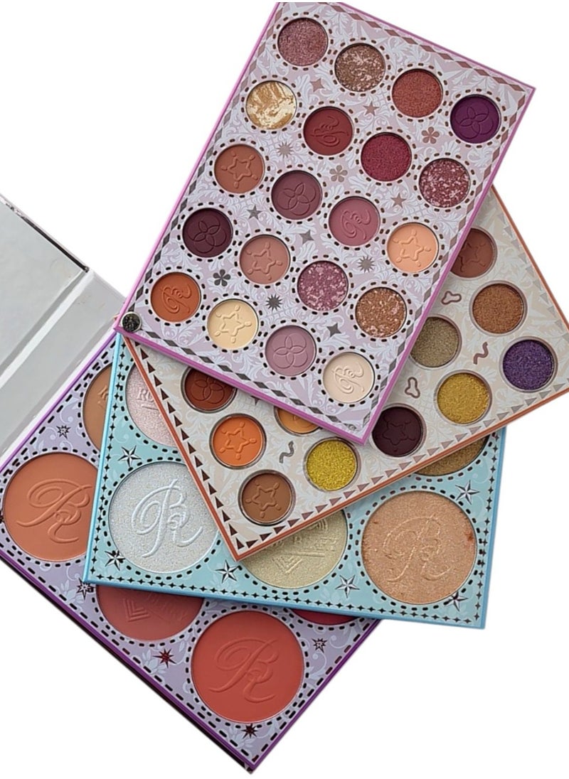 RB - MAKE UP KIT EYESHADOW & HIGHLIGHTER & BLUSHER - Image 1