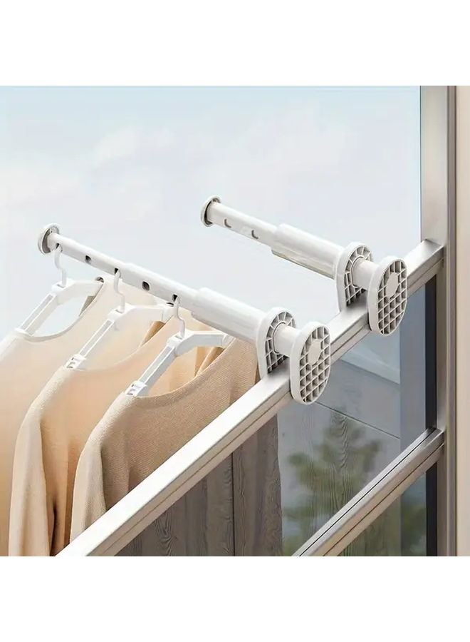 1 Piece Portable Folding Hanger Telescopic Clothes Drying Rack for Travel - Image 4