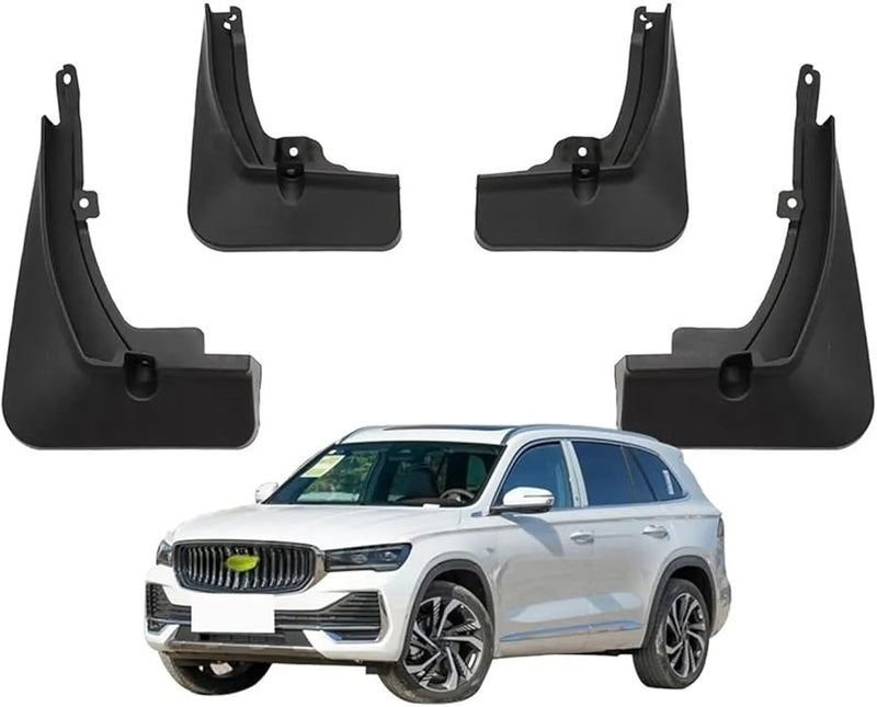 جيلي مونجارو 2021 2022 2023 مجموعة واقيات الطين الأمامية والخلفية الحامية من الرش أسود - Image 1