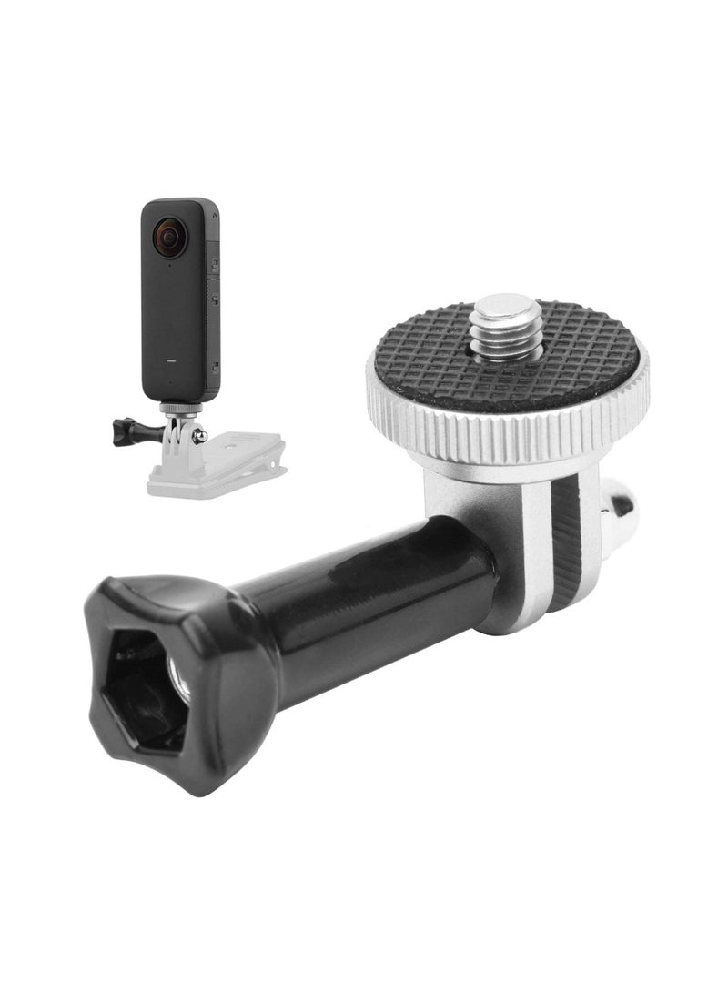 سبائك الألومنيوم قوس الكاميرا تركيب محول تمديد الذراع متوافق مع insta360 واحد X3 / X2 / X ( فضي ) - Image 1