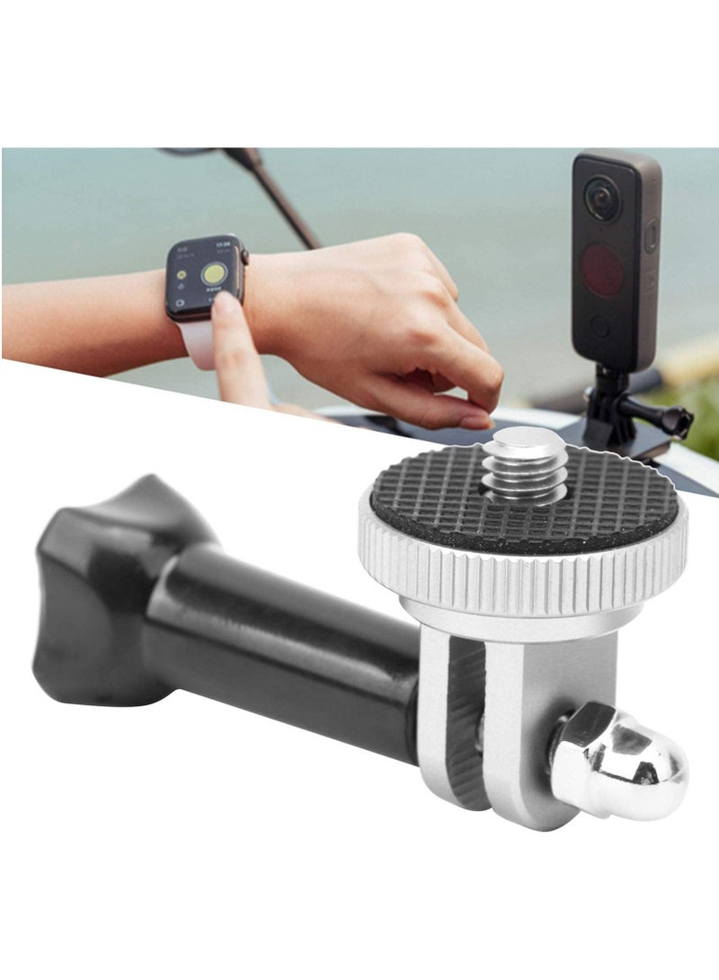 سبائك الألومنيوم قوس الكاميرا تركيب محول تمديد الذراع متوافق مع insta360 واحد X3 / X2 / X ( فضي ) - Image 3