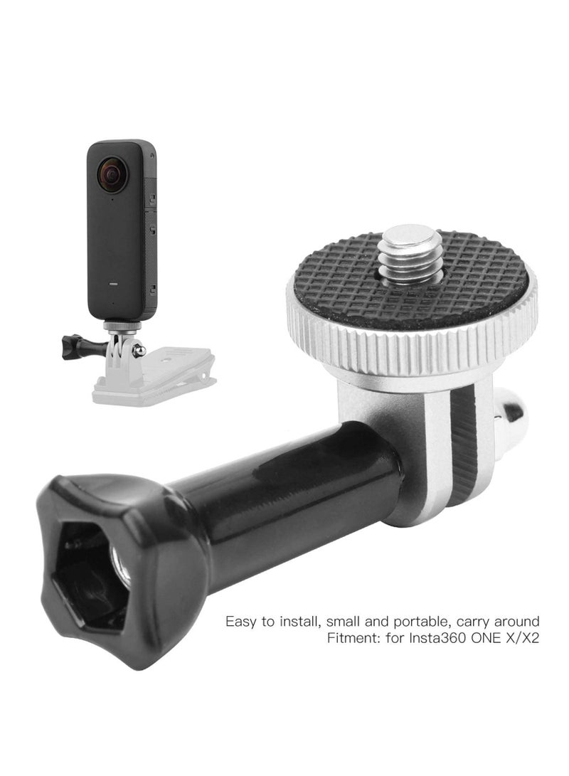 سبائك الألومنيوم قوس الكاميرا تركيب محول تمديد الذراع متوافق مع insta360 واحد X3 / X2 / X ( فضي ) - Image 4