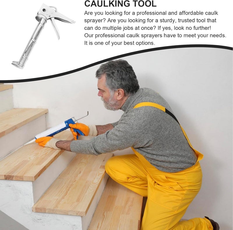 Homoyoyo Caulking Shooter and Drip-free Caulk Dispenser, Silicone Sealant Applicator with Smooth Flow Control, Handheld Caulking Tool for Construction and Home Improvement - Image 5