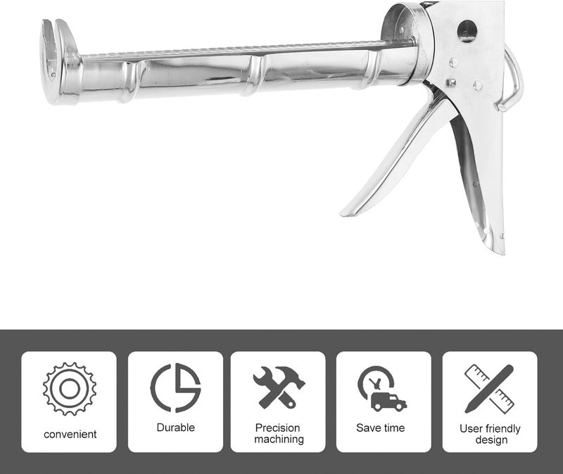 Homoyoyo Caulking Shooter and Drip-free Caulk Dispenser, Silicone Sealant Applicator with Smooth Flow Control, Handheld Caulking Tool for Construction and Home Improvement - Image 3