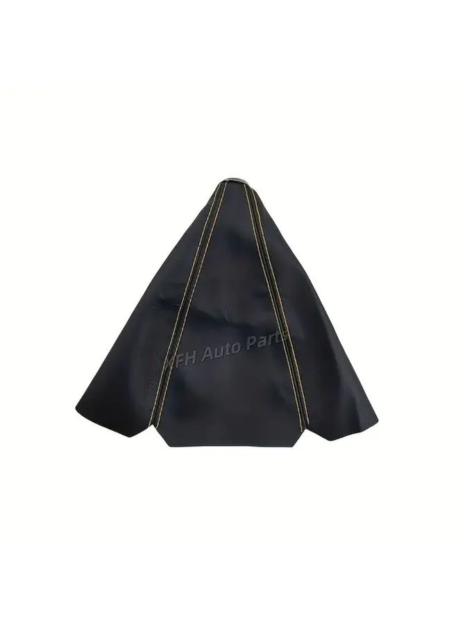 غطاء حزام ناقل الحركة الجلدي الصناعي بخطوط حمراء، مناسب عالميًا للسيارات ذات ناقل الحركة اليدوي والأوتوماتيكي، واقي من الغبار، ديكور للسيارة - Image 5