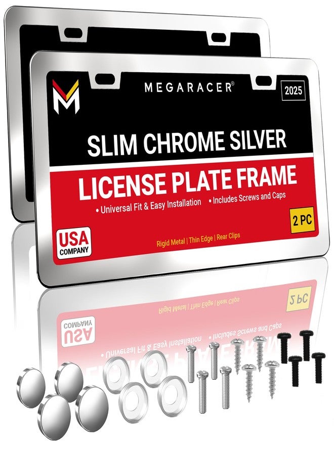 Mega Racer Chrome License Plate Frames | 2 Pieces - Image 1