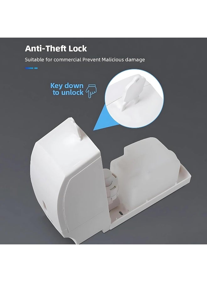 AKC 700ml Wall Mount Foam Soap Dispenser - Manual Push Liquid Hand Sanitizer Dispenser with Lock, Easy Installation, Suitable for Public Spaces - Image 4