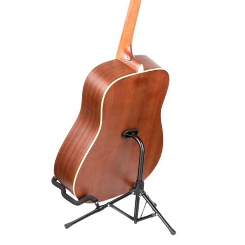 Kadence NK51 Foldable Tripod Guitar Stand | Neck Support with Dual Cradle Arms | Foam-Padded Protection | Includes Carry Bag | Suitable for Acoustic, Electric & Bass Guitars | Black - Image 2