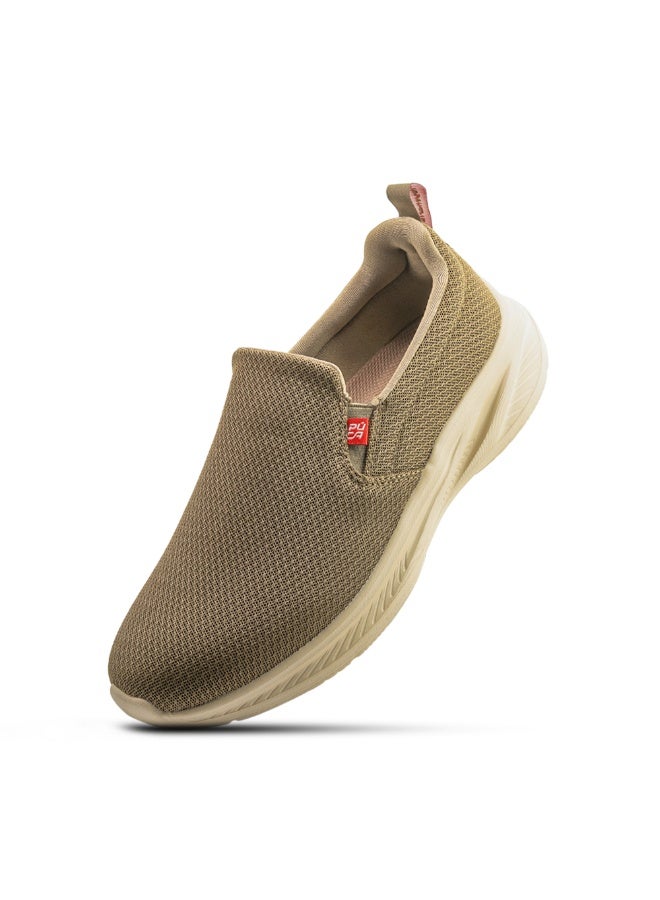 PUCA Casual Shoes For Men Light-Weight, Slip-on, Breathable Thor Olive Beige - Image 1