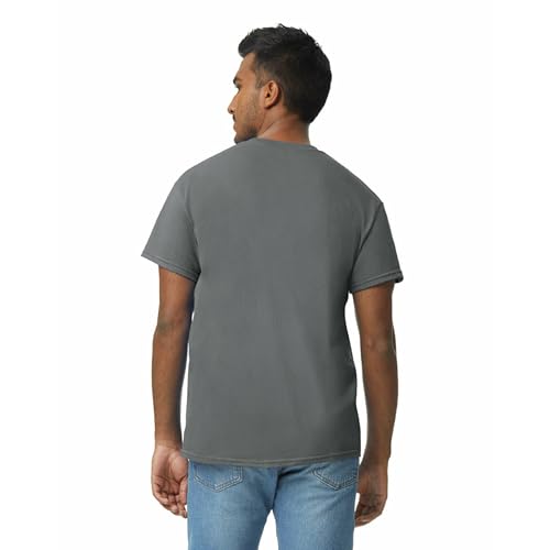 Gildan Men's 10-Pack Heavy Cotton Adult T-Shirt (G5000), Charcoal, Medium - Image 4