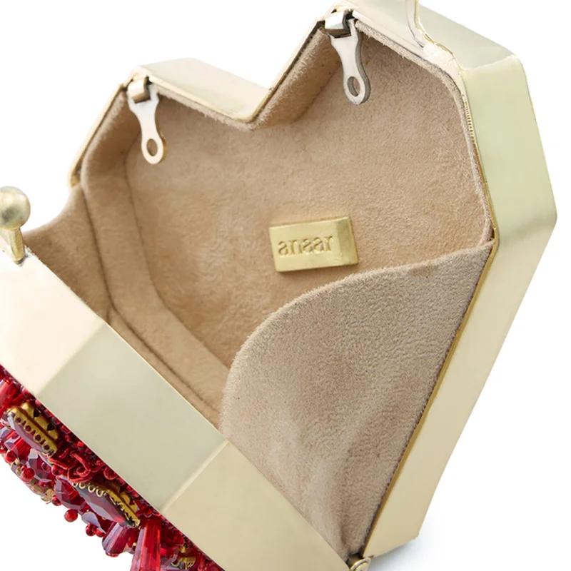 Anaar  Anaar SCARLET SLINGETTE Crystal & Stone Embellished Clutch Bag for Women | Best Price UAE