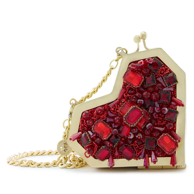 Anaar SCARLET SLINGETTE Crystal & Stone Embellished Clutch Bag