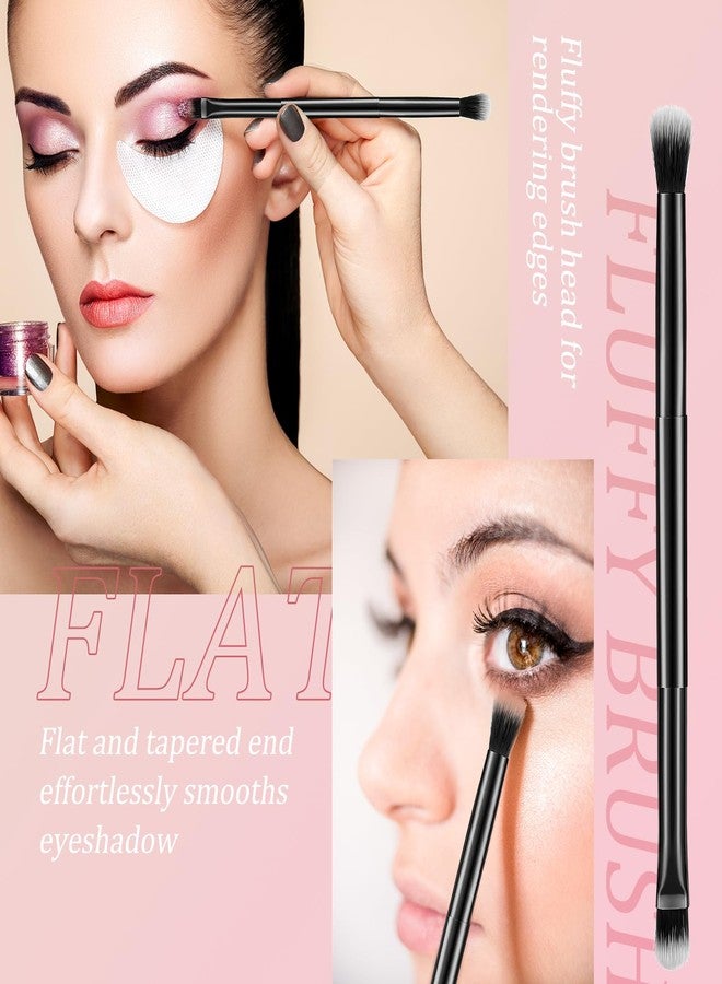 Perthlin 24 Pcs Eyeshadow Smudge Brush 2 in 1 Eyeshadow Double Ended Concealer Brush Under Eye Small Soft Firm Pointed Foundation Makeup Applicator for Blending Eye Shadow Liner(Black) - Image 3
