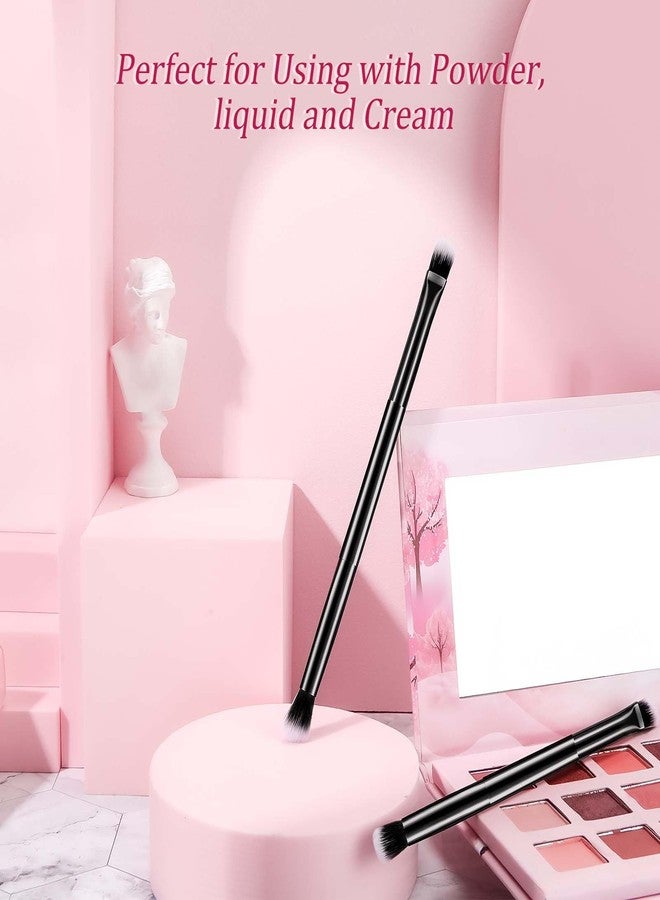 Perthlin 24 Pcs Eyeshadow Smudge Brush 2 in 1 Eyeshadow Double Ended Concealer Brush Under Eye Small Soft Firm Pointed Foundation Makeup Applicator for Blending Eye Shadow Liner(Black) - Image 4