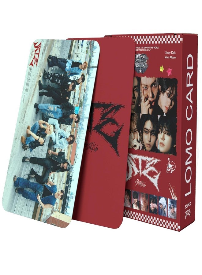 KPOPBP مجموعة بطاقات صور KPOPBP Stray Kids ATE (55 بطاقة) لألبوم SKZ LOMO، هدية مثالية للأولاد والبنات - Image 1