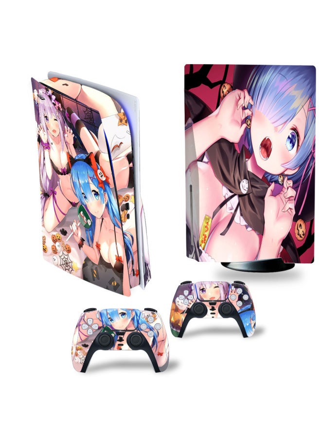 PS5 CD-ROM Game Machine Sticker Cool Host Sticker Protective Film Theme Sticker-Color:XY-PS5Disk-2015 - Image 1