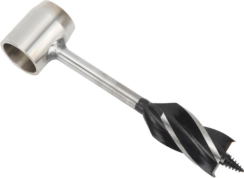 Aramox Durable Stainless Steel Wood Auger Drill Bit Tool for Outdoor Enthusiasts, Hand Auger Wrench Set with Storage Bag (Black Cloth Bag) - Image 1