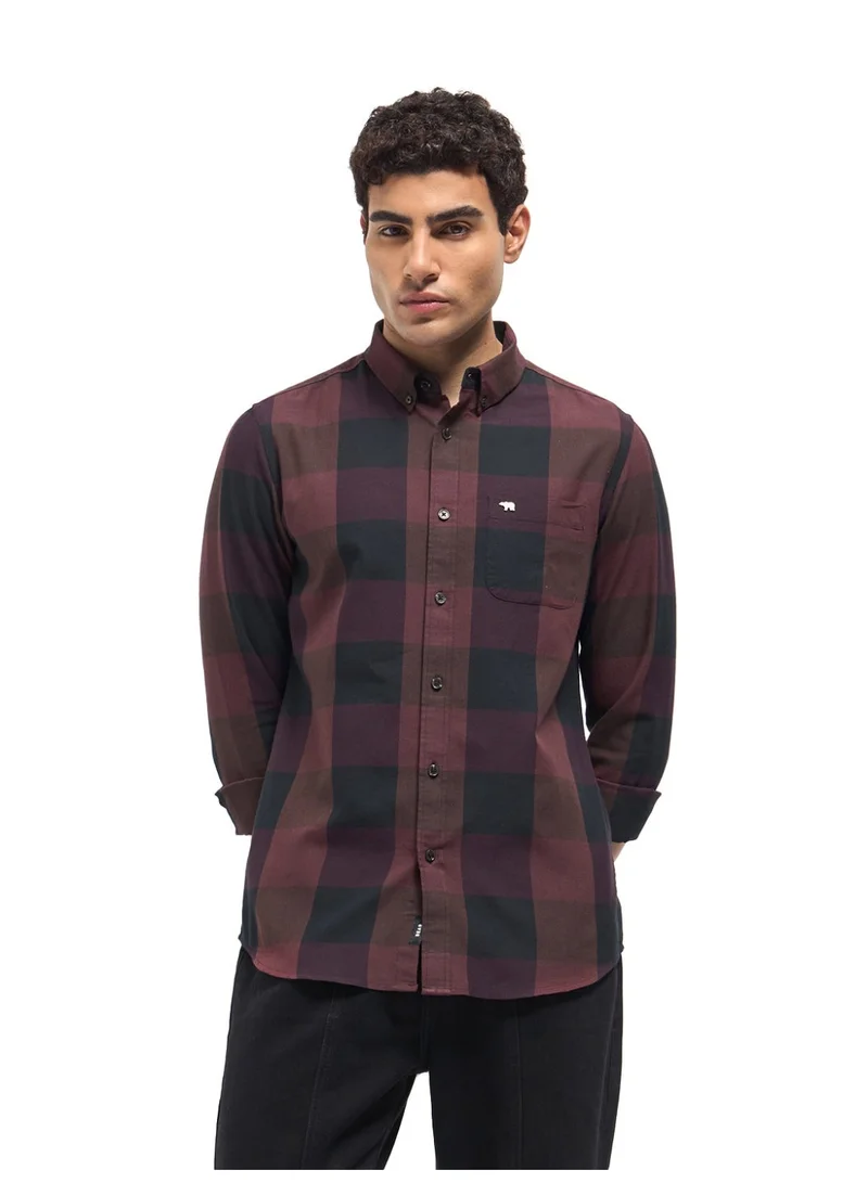 THE BEAR HOUSE  Men’s Long Sleeve Shirt – Classic, Comfortable and Stylish Essential for Work, Travel or Casual Outings for Men | Best Price UAE