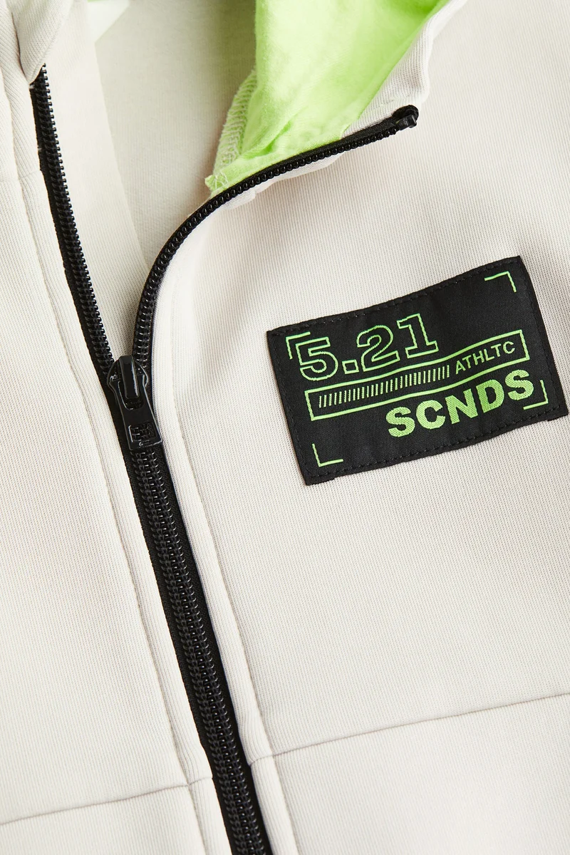 H&M Printed zip-through hoodie