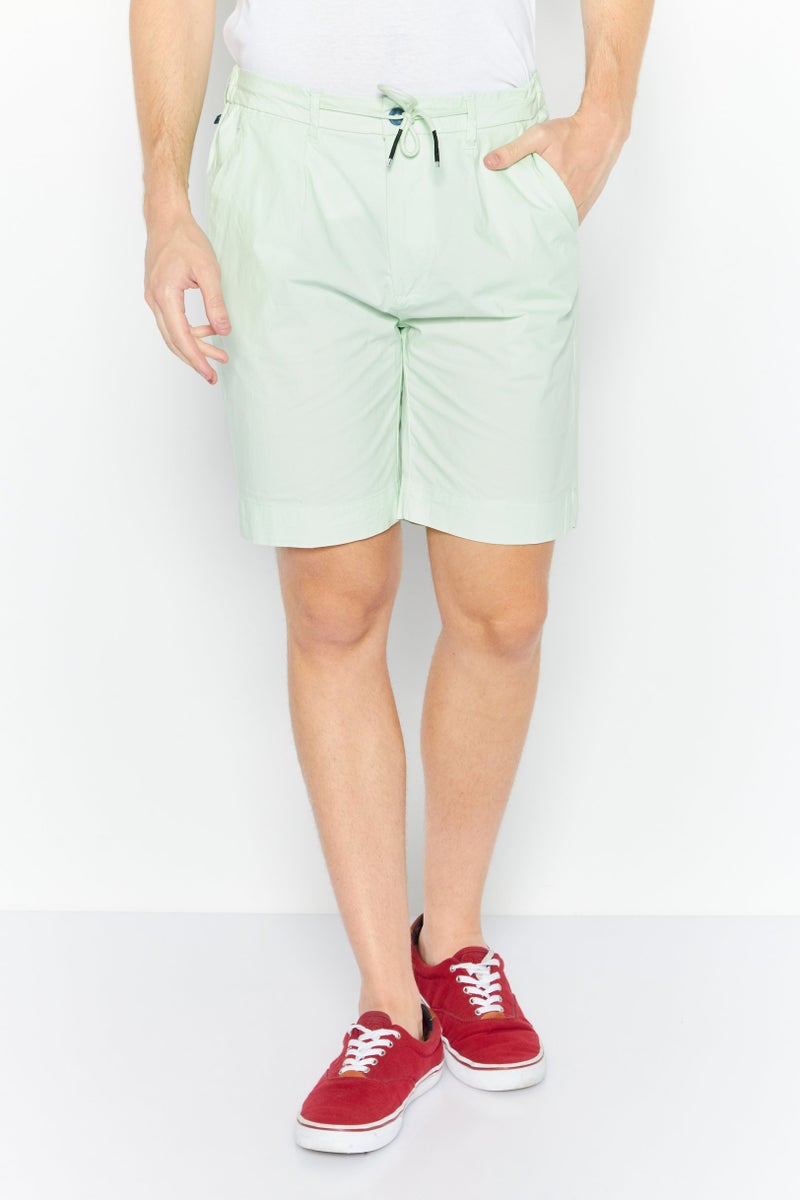 Sorbino Men Solid Basic Shorts, Lime Green - Image 1