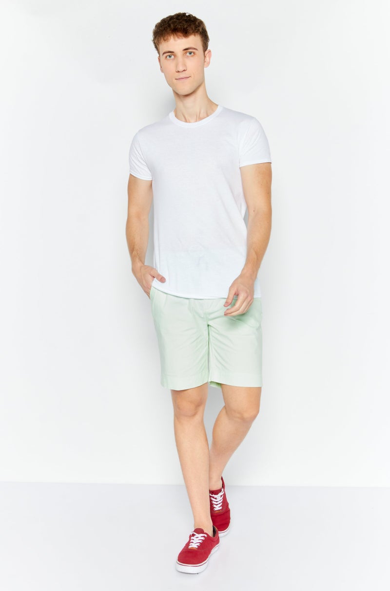 Sorbino Men Solid Basic Shorts, Lime Green - Image 2