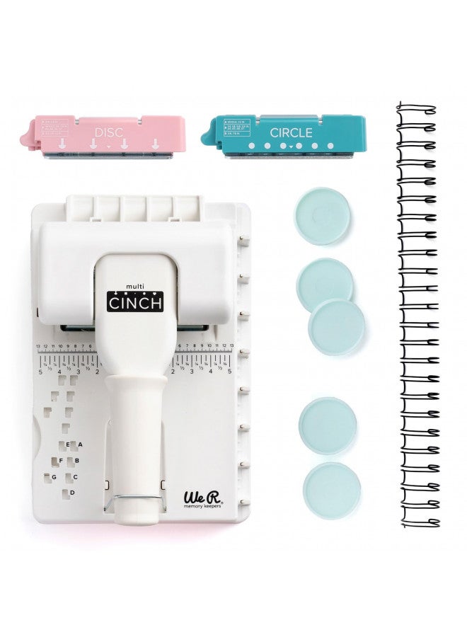 We R Memory Keepers مجموعة وي آر ميموري كيبرز مالتي سينش (2 في 1 دائرة وقرص) فنون ربط الكتب والحرف اليدوية والخياطة والتدوين وصنع البطاقات والطباعة وصناعة الورق للمكتب والمنزل وآلة لصق البطاقات - Image 1