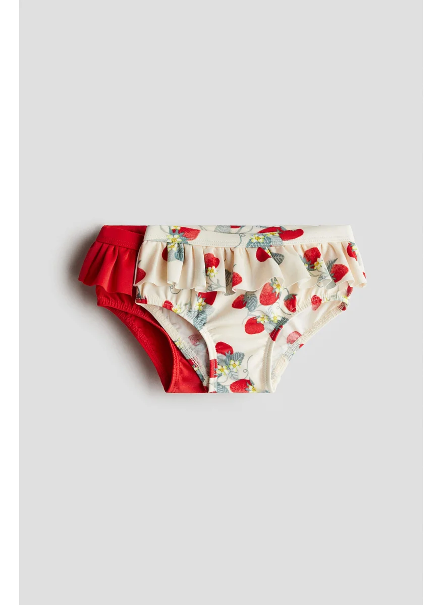 H&M 2-Pack Flounce-Trimmed Swim Pants