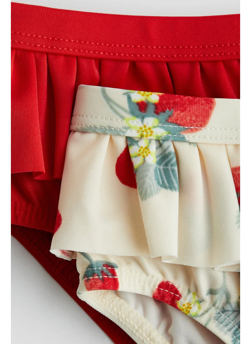 H&M 2-Pack Flounce-Trimmed Swim Pants