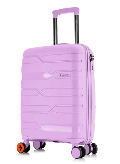 nasher miles Nasher Miles Paris Hard-Sided Polypropylene Check-in Luggage 24 inch | 65cm | 8 Wheels Medium Trolley Bag for Travel | Suitcase (Purple)