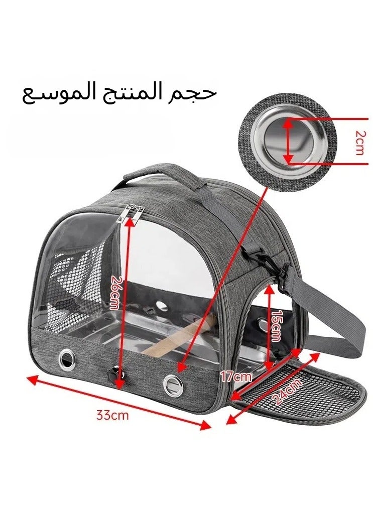 general Bird Bag Portable Bird Cage Waterproof Hamster Parrot Cage Collapsible Pigeon Starling Small Pet Cockatiel Outing Bag - Image 2